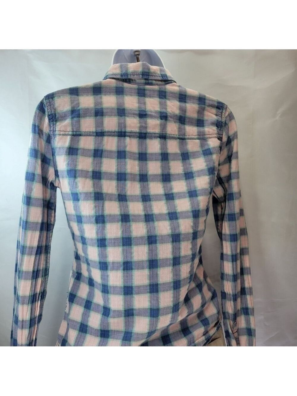 Hollister Plaid Button Up Long Sleeve Top Small - Picture 2 of 5